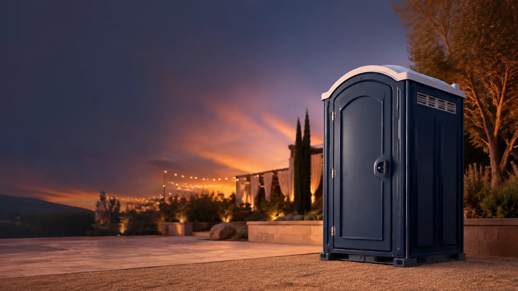 Portable restroom shown for rental planning in Salt Lake City, UT